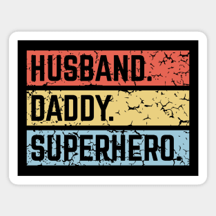 Husband Daddy Superhero (Super Dad / Superdaddy / Vintage / 3C) Magnet